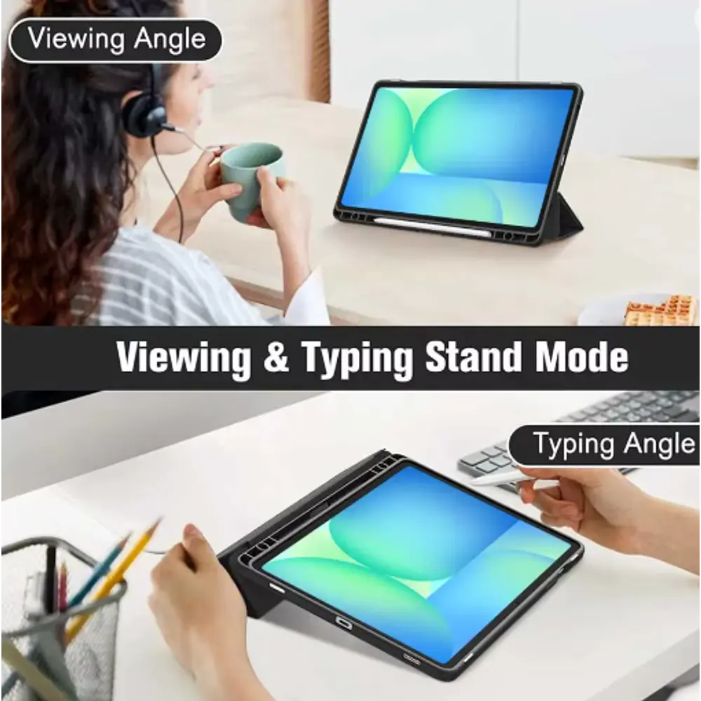 Funda Con Ranura Smartcover Para Tablet Samsung A11+ Plus Negro