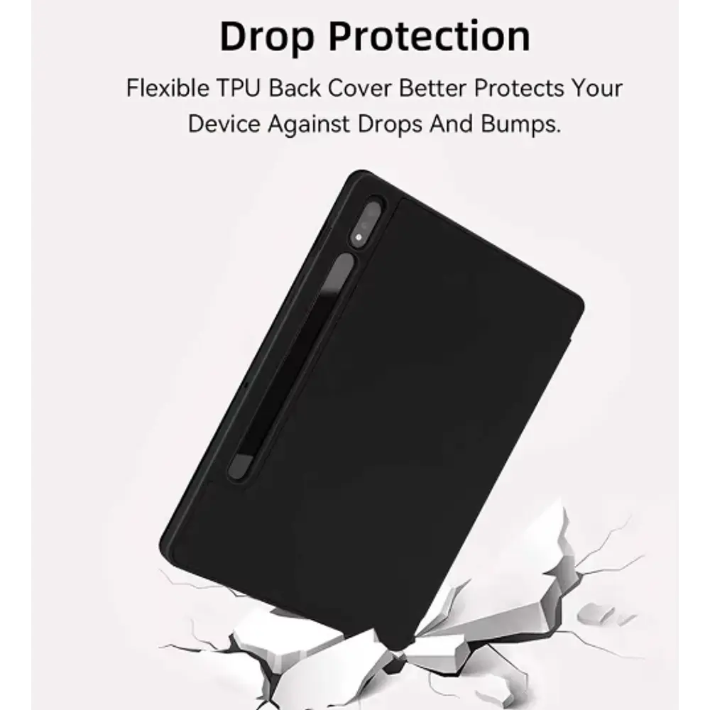 Funda Con Ranura Smartcover Para Tablet Samsung A11+ Plus Negro