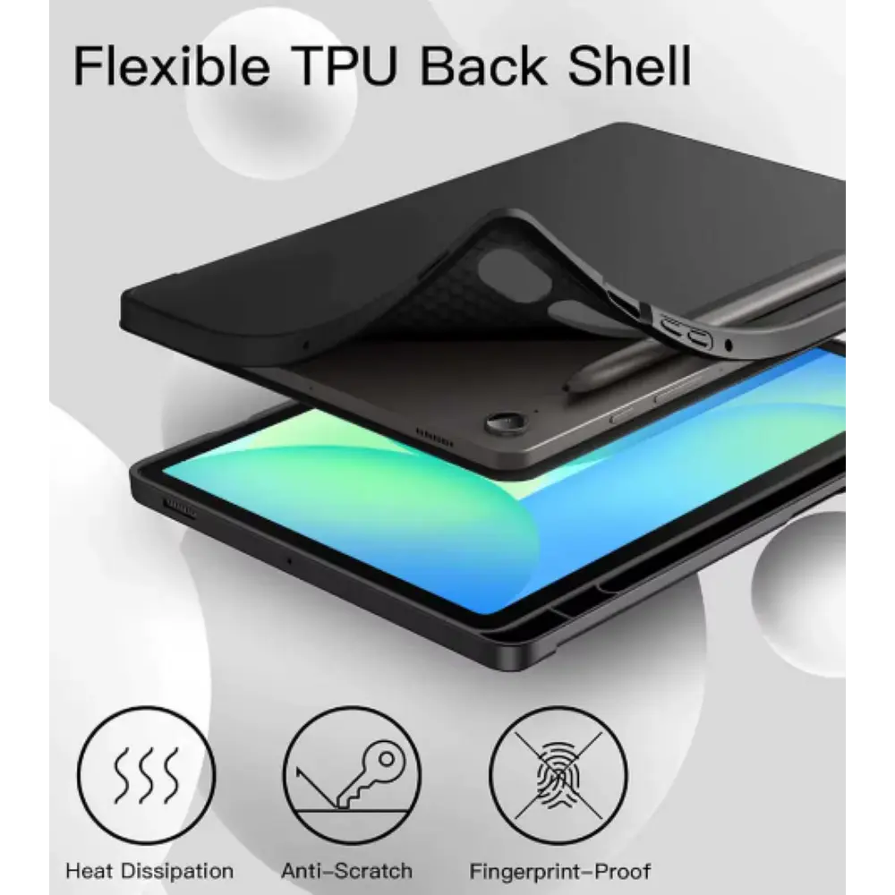 Funda Con Ranura Smartcover Para Samsung A11 8.7 2025 Negro