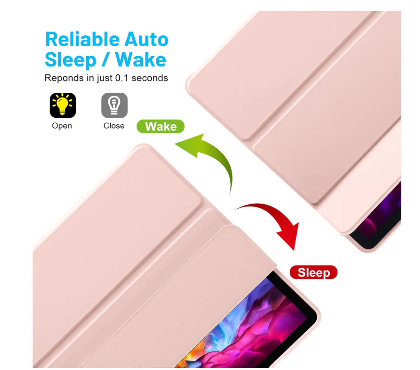 Funda Con Ranura Smartcover Para Samsung A11 8.7 2025 Rosado 3