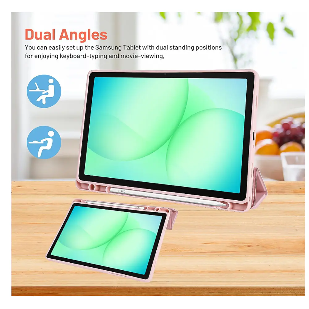 Funda Con Ranura Smartcover Para Samsung A11 8.7 2025 Rosado