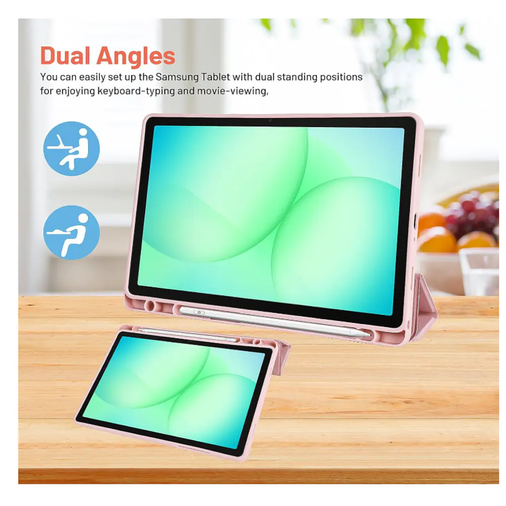 Funda Con Ranura Smartcover Para Tablet Samsung A11+ Rosa