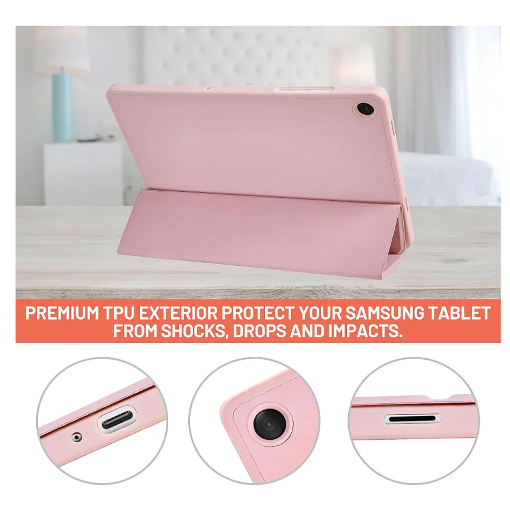 Funda Con Ranura Smartcover Para Tablet Samsung A11+ Rosa