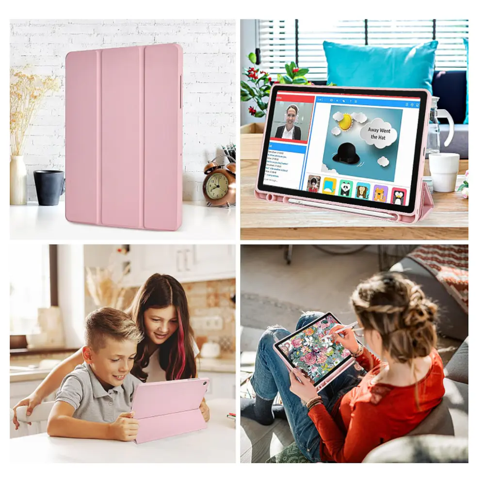 Funda Con Ranura Smartcover Para Samsung A9 8.7 2025 Rosado