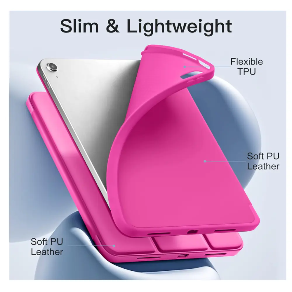 Carcasa Smart Cover Ranura Para iPad Air 11 M3 2025 Fucsia
