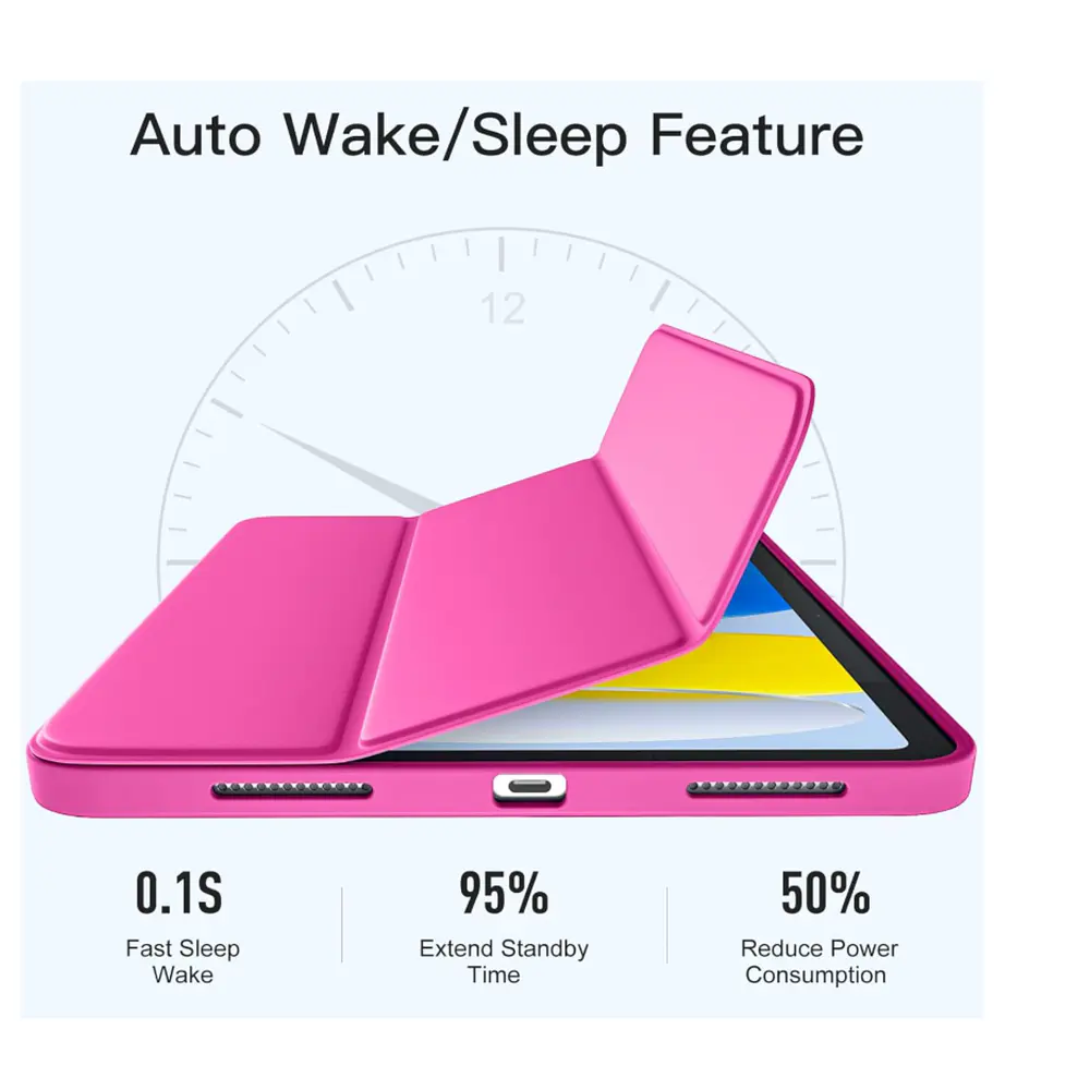 Carcasa Smart Cover Ranura Para iPad Air 11 M3 2025 Fucsia
