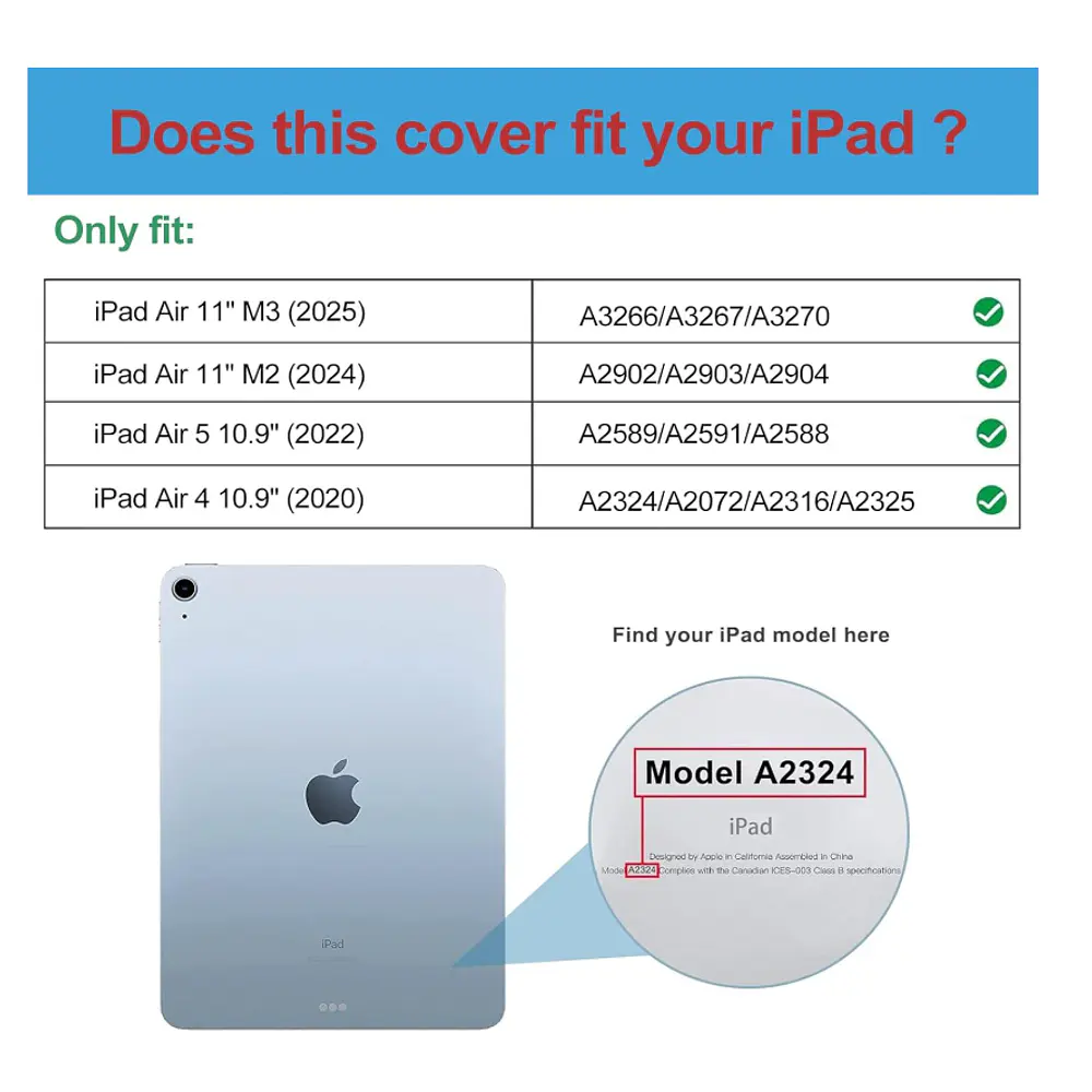 Carcasa Smart Cover Ranura Para iPad Air 11 M3 2025 Fucsia