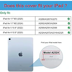 Carcasa Smart Cover Ranura Para iPad Air 11 M3 2025 Fucsia