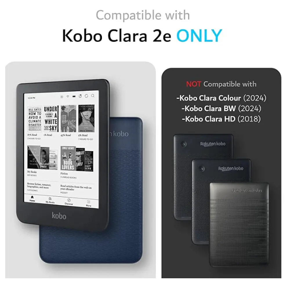 Funda Transparente Para Kobo Clara BW Colour 2024 6 Pulgada