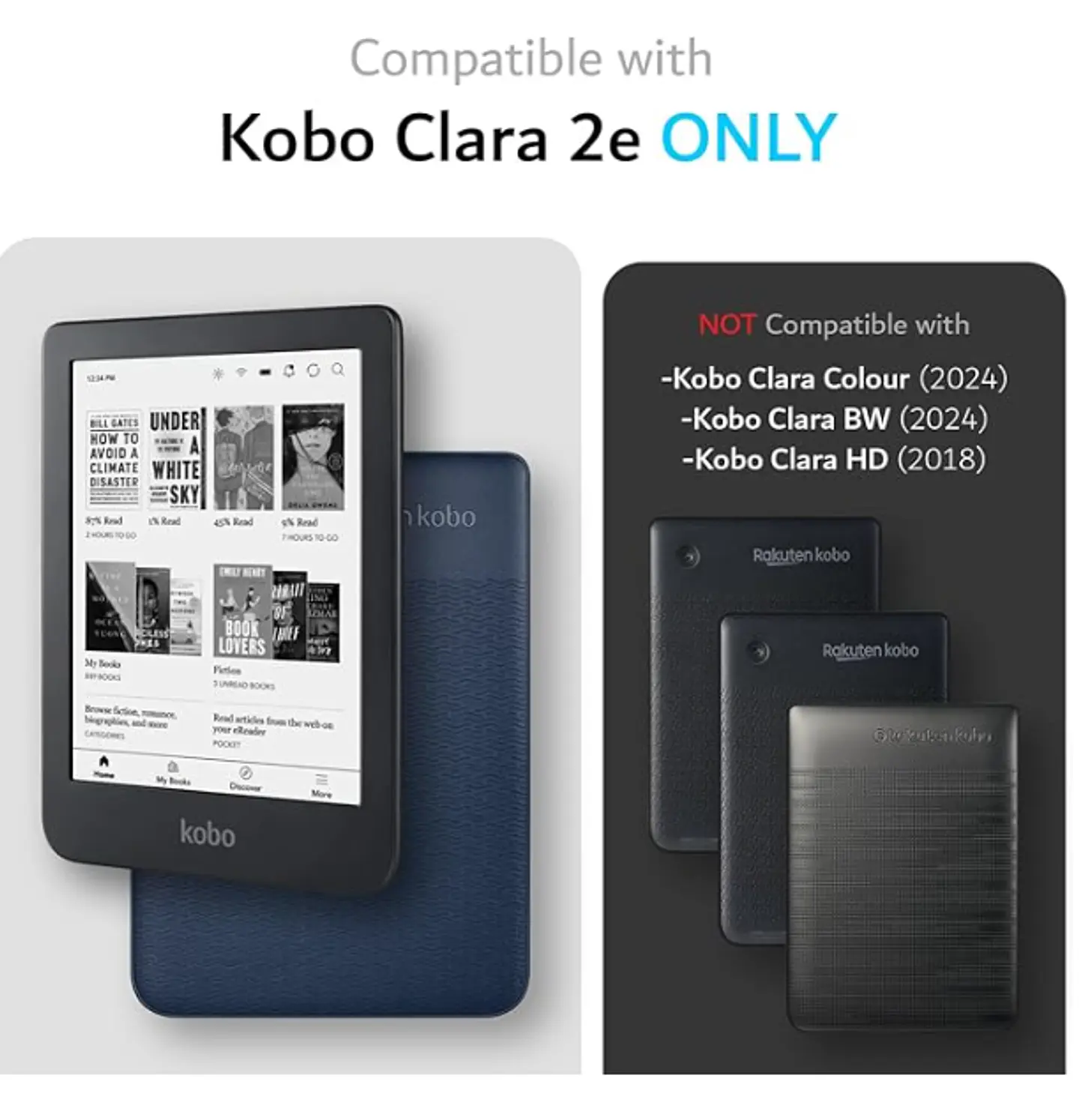 Funda Transparente Para Kobo Clara BW Colour 2024 6 Pulgada 7