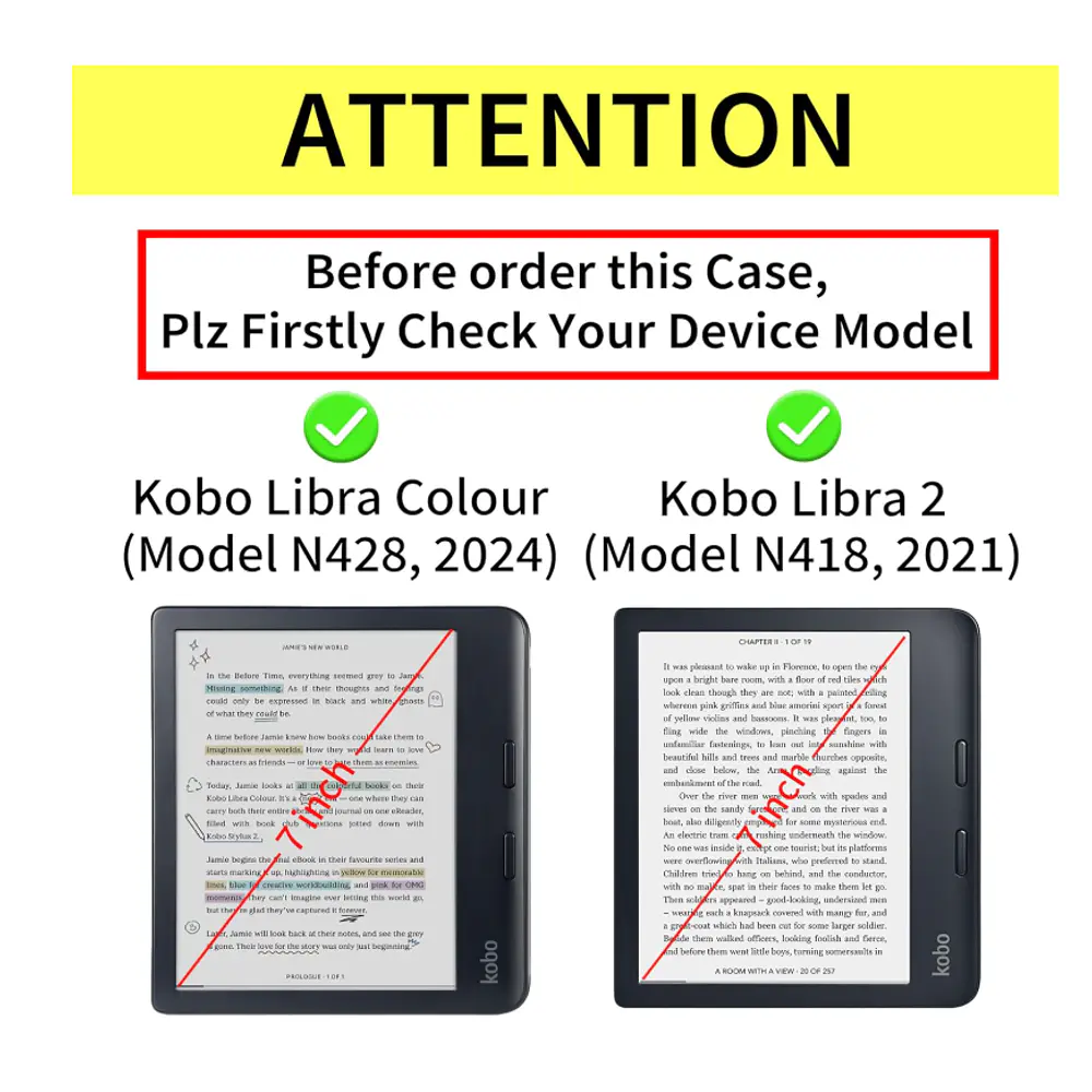 Funda Transparente Para Kobo Libra 2 7 Pulgadas Model N418