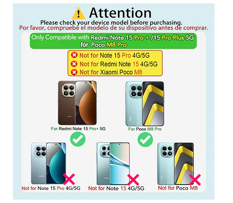 Carcasa Para Xiaomi Note 15 Pro+ 5g Transparente Reforzada