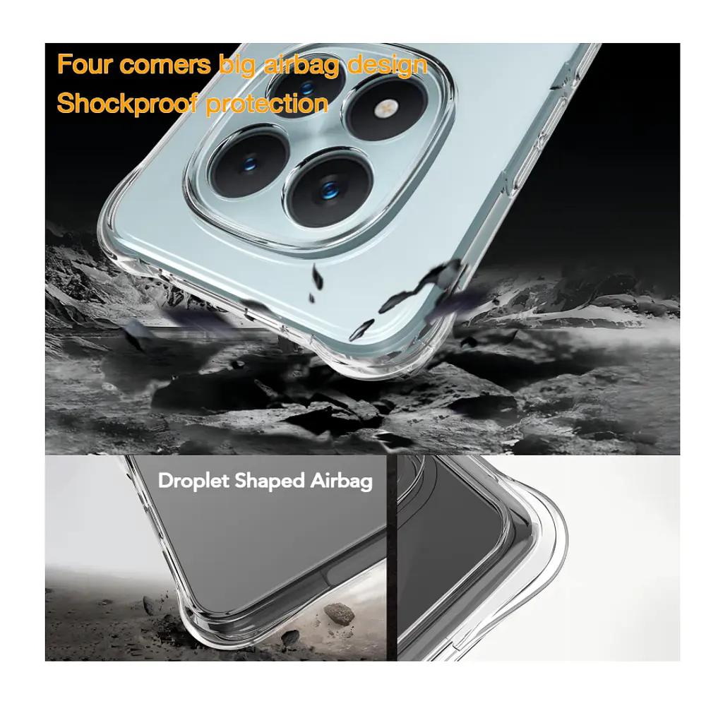 Carcasa Para Xiaomi Note 15 Pro+ 5g Transparente Reforzada