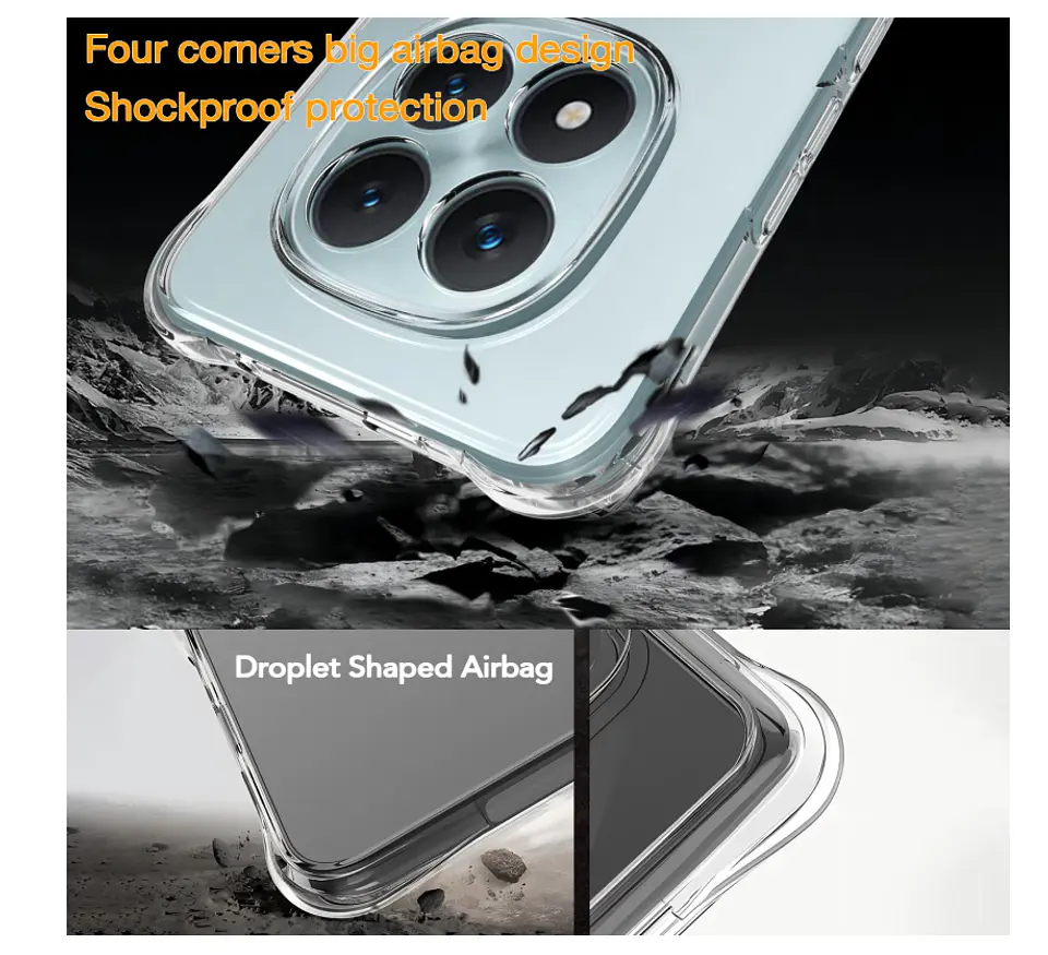 Carcasa Para Xiaomi Note 15 Pro+ 5g Transparente Reforzada 3