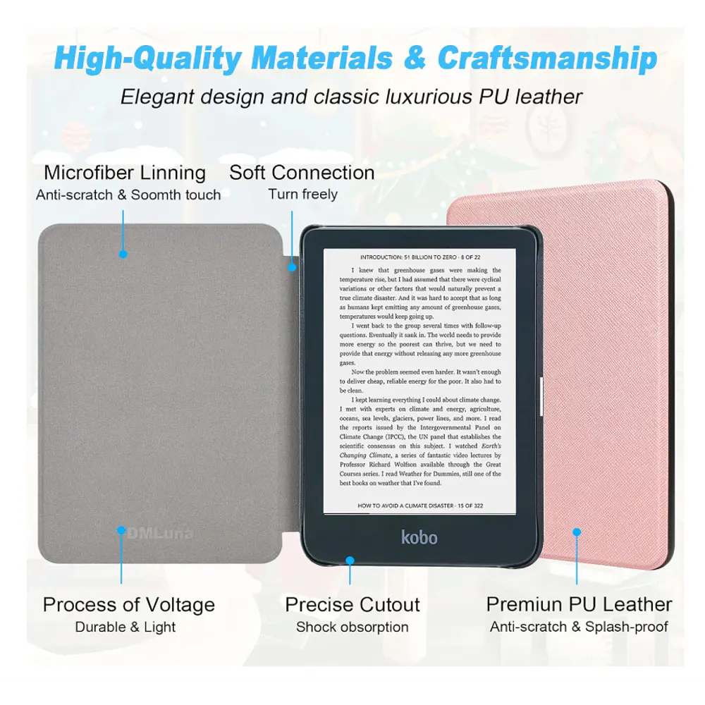 Funda Carcasa Para Kobo Libra Colour 2024 7 Premium Rosado