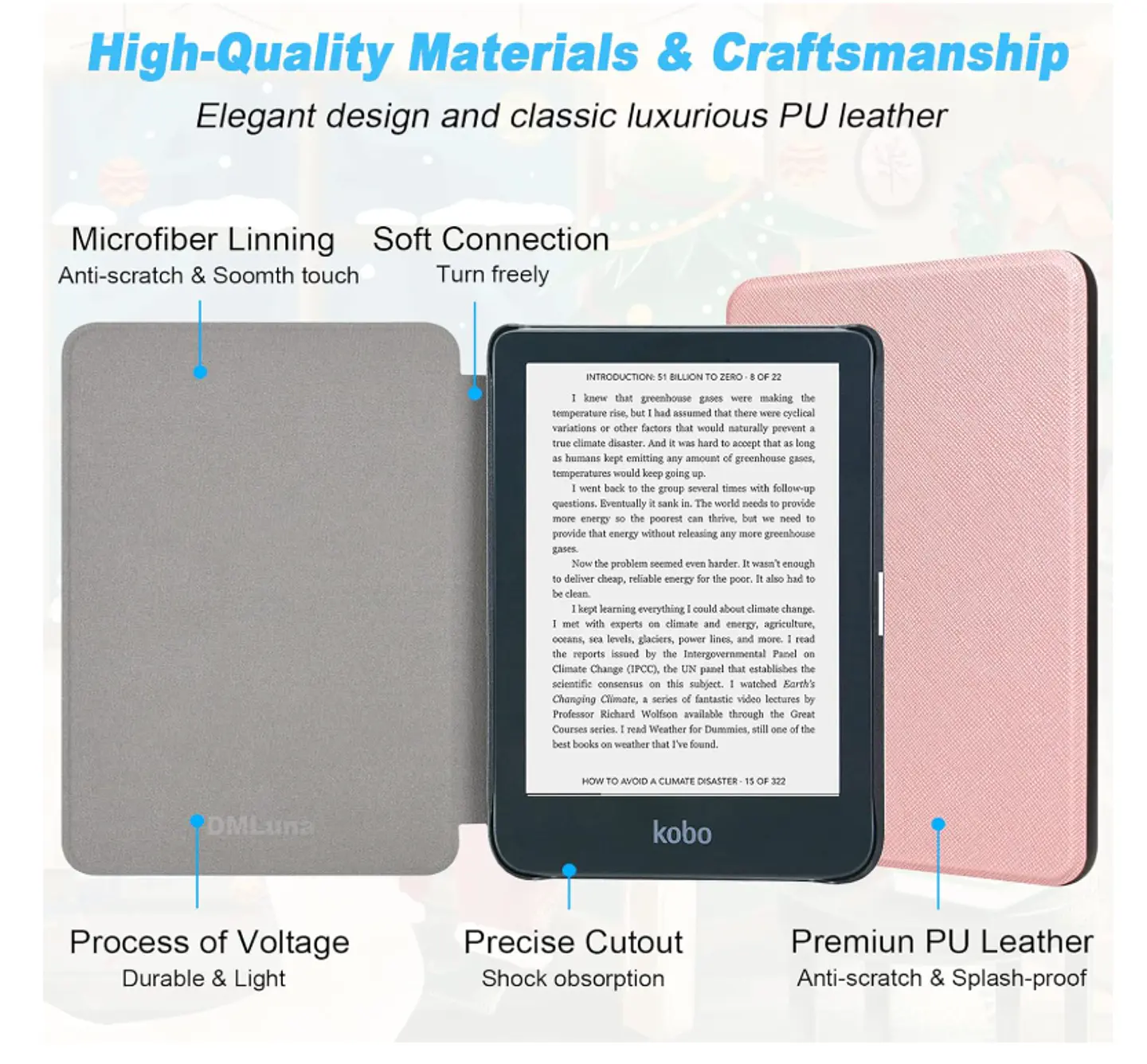 Funda Carcasa Para Kobo Libra Colour 2024 7 Premium Rosado 5