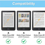 Funda Carcasa Para Kobo Clara 2024 6 Pulgada Premium Negro