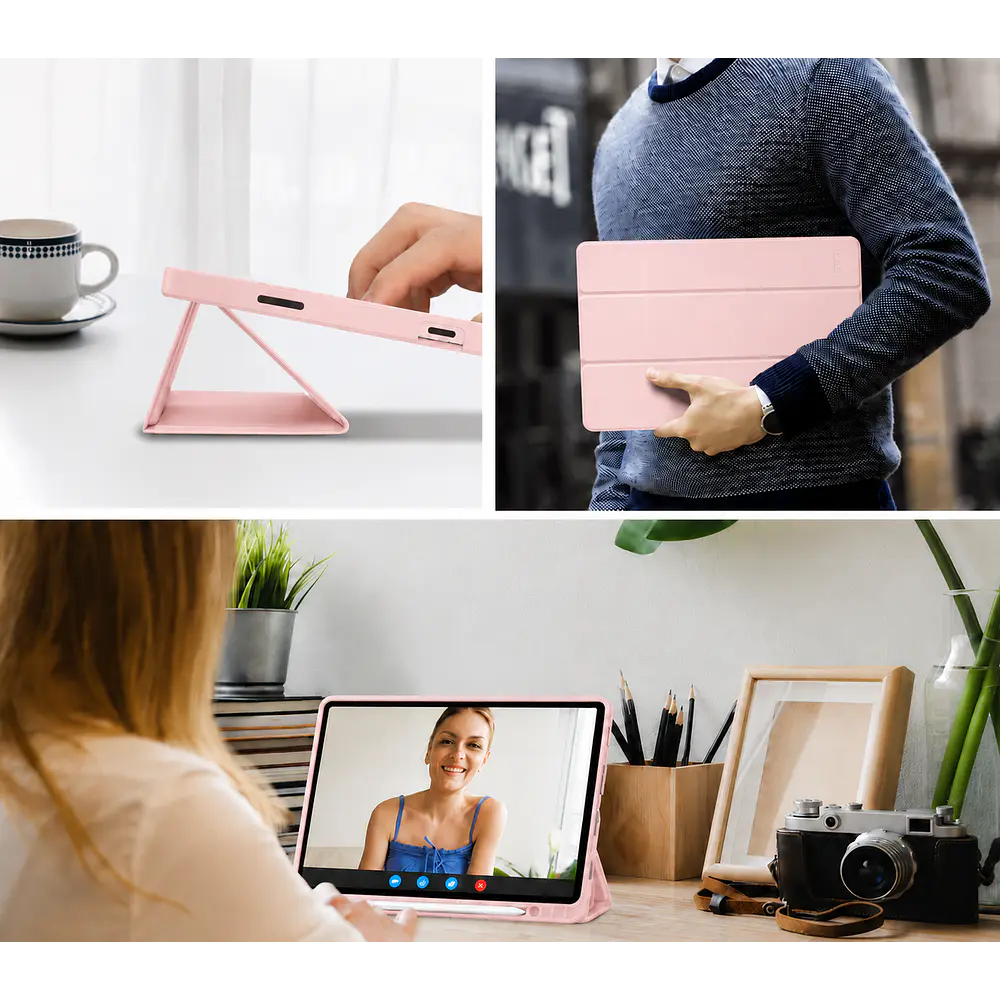 Carcasa Smart Cover Ranura Para Tablet Samsung S11 11 Rosado