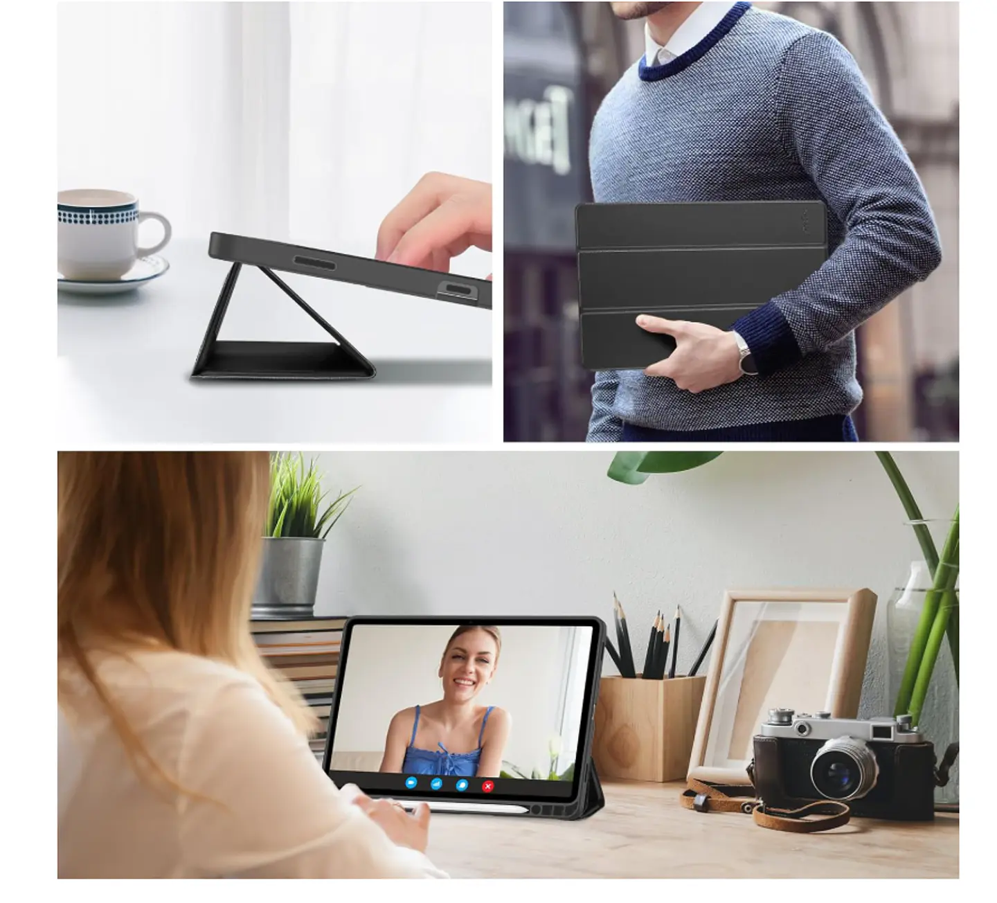 Carcasa Smart Cover Ranura Para Tablet Samsung S11 11 Negro 4