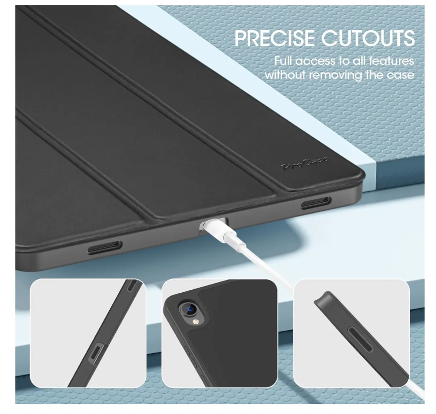 Carcasa Smart Cover Ranura Para Tablet Samsung S11 11 Negro 6