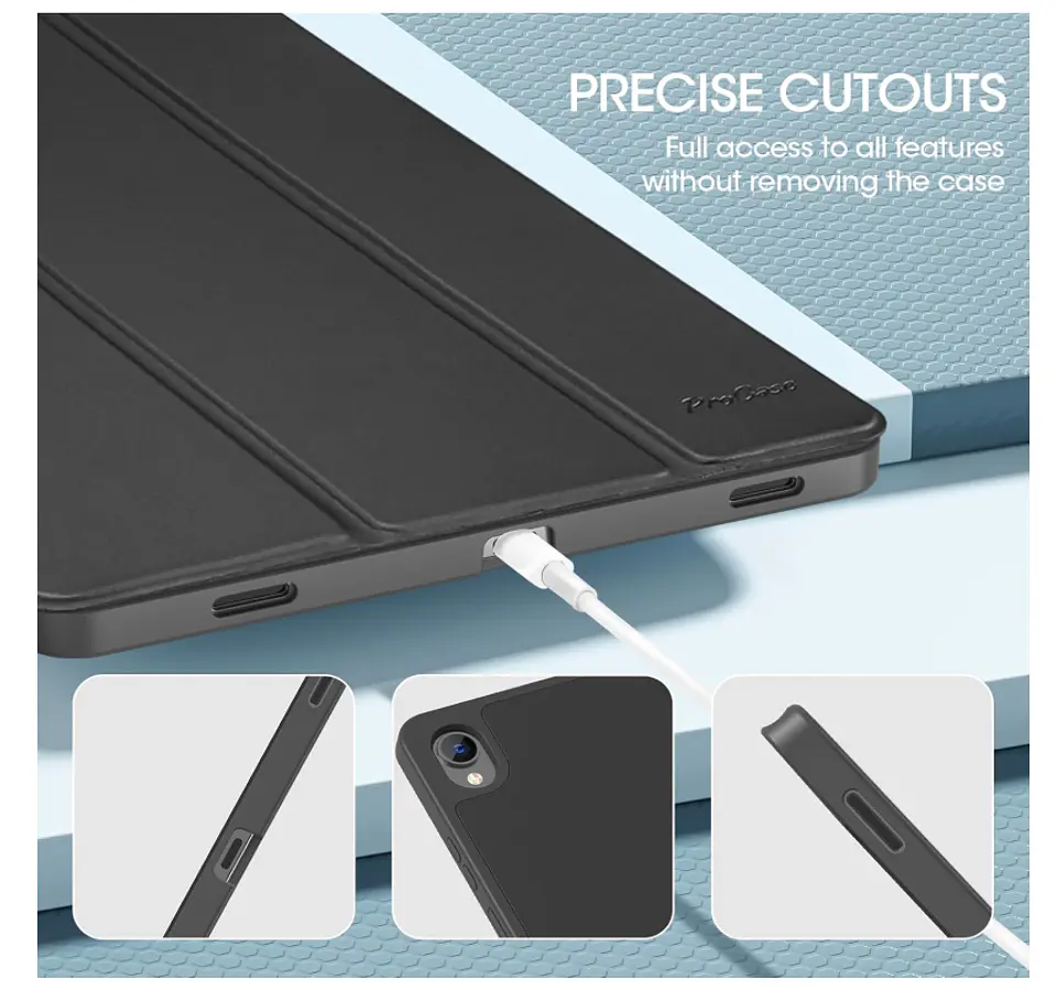 Carcasa Smart Cover Ranura Para Tablet Samsung S11 11 Negro 6