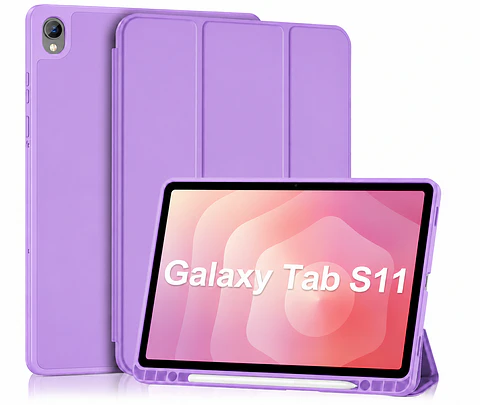 Carcasa Smart Cover Ranura Para Tablet Samsung S11 11 Lila