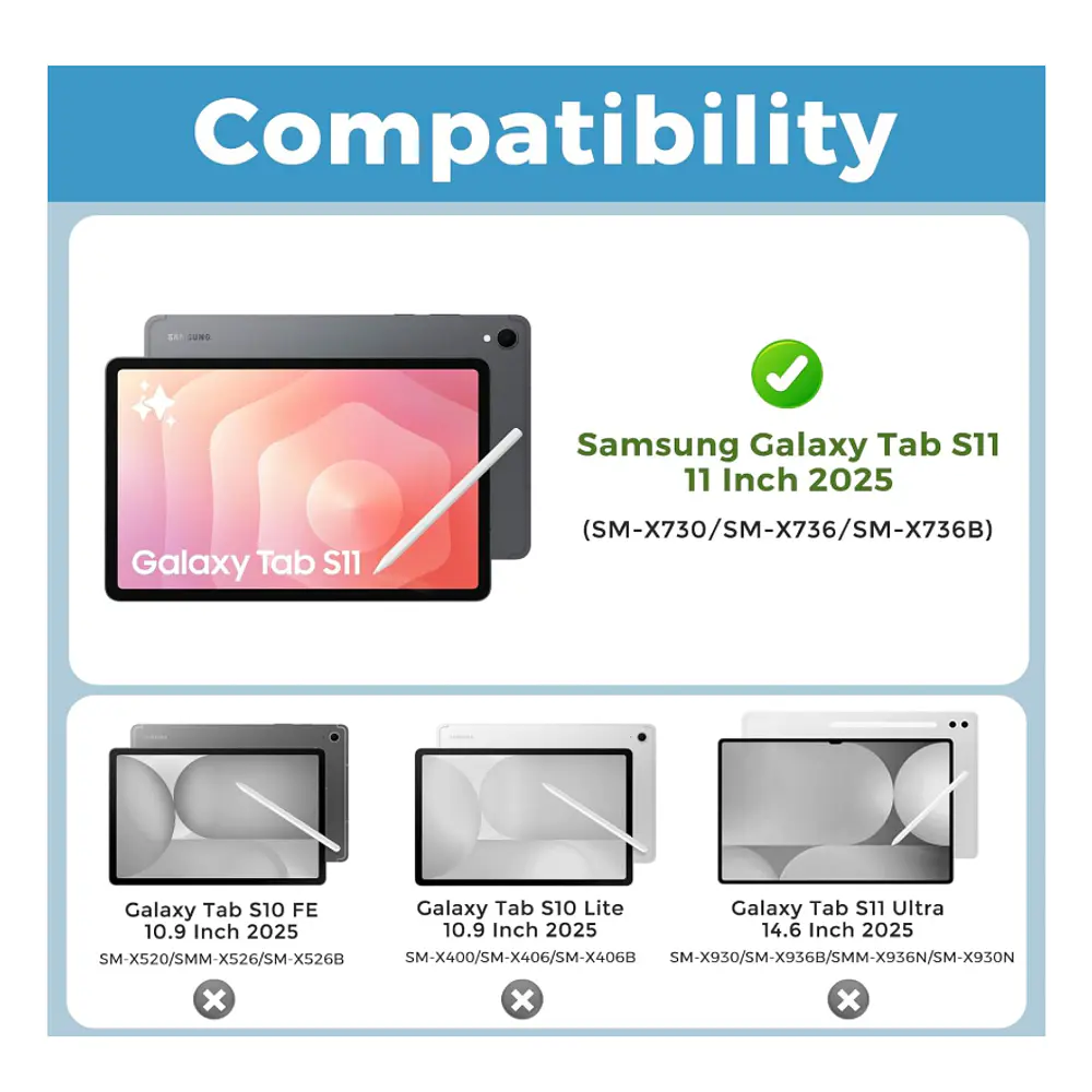 Carcasa Smart Cover Ranura Para Tablet Samsung S11 11 Negro