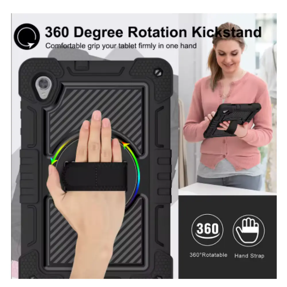 Funda Carcasa Antigolpes 360 Para iPad Air 11 M4 Con Correa