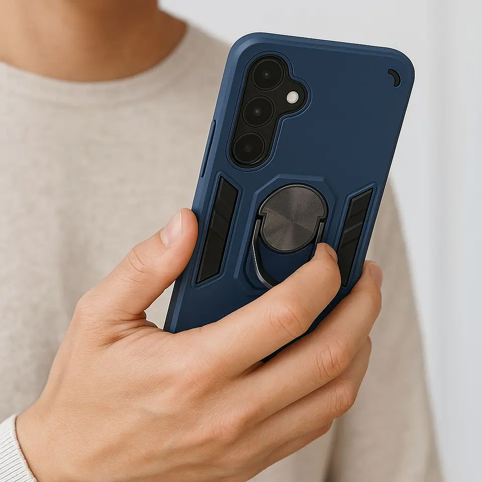 Carcasa Para Samsung A37 5g Anti Golpes Anillo Azul 3