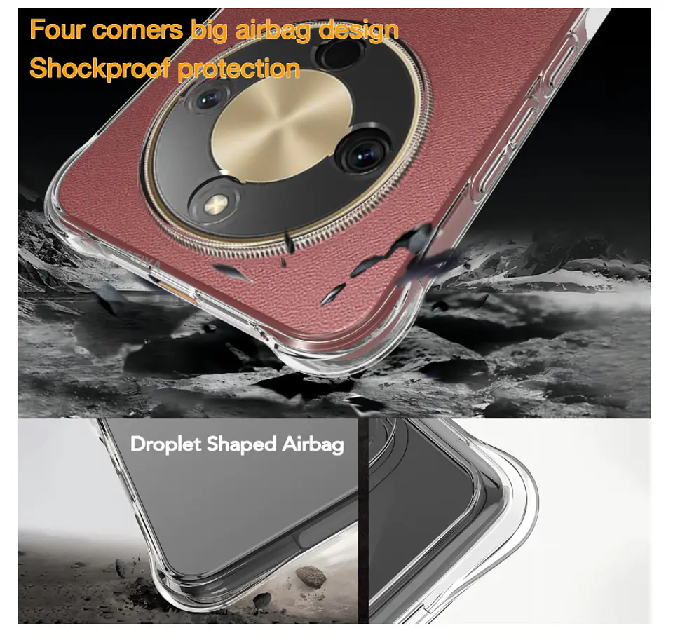 Carcasa Para Honor Magic8 Lite Transparente Reforzada 3