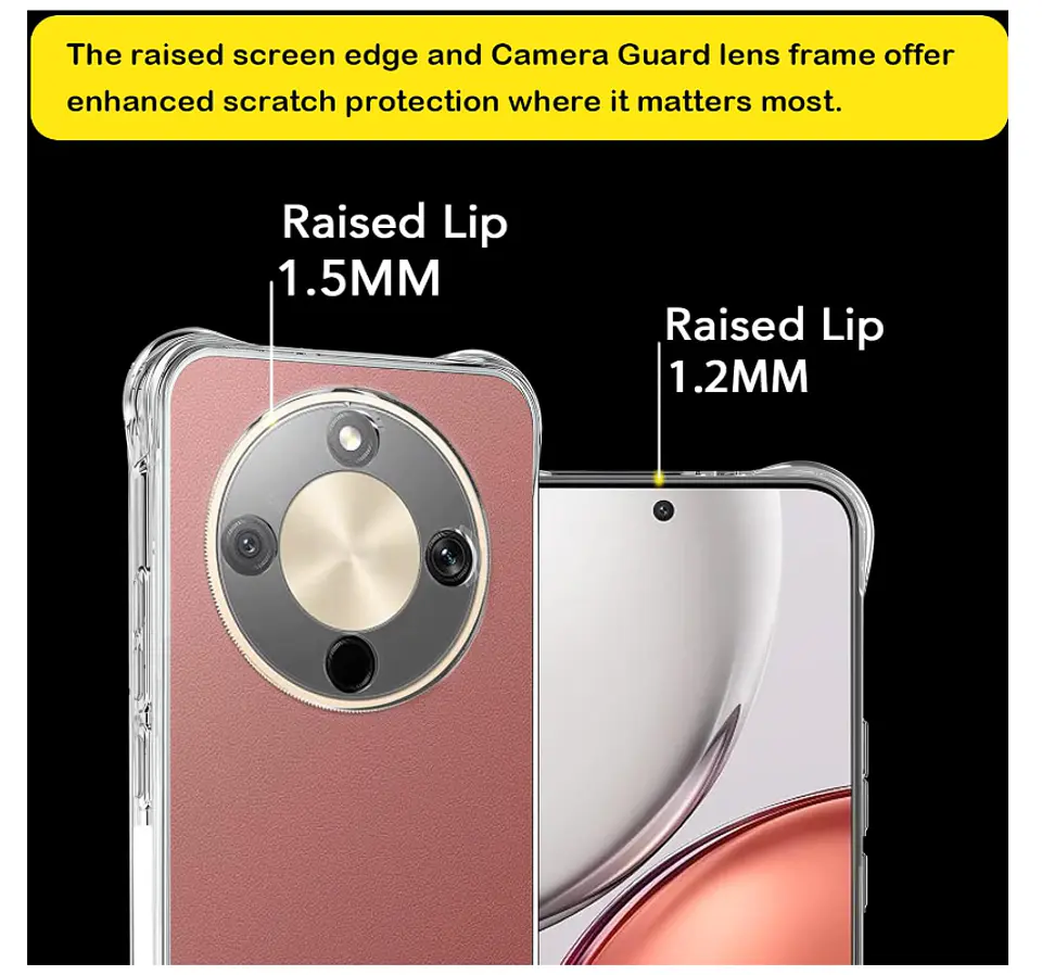 Carcasa Para Honor Magic8 Lite Transparente Reforzada 4