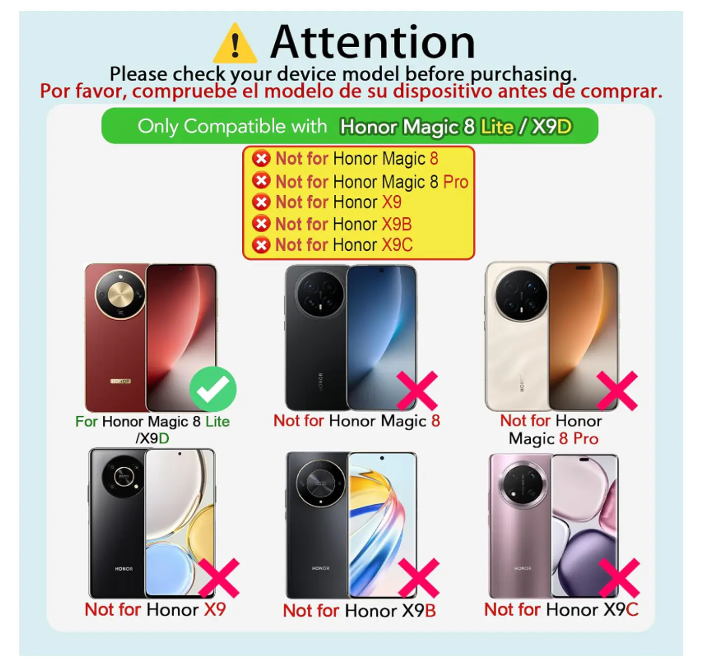 Carcasa Para Honor Magic8 Lite Transparente Reforzada 8