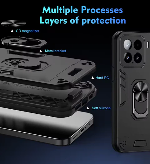 Carcasa Para Xiaomi 17T 5g Anti Golpes Anillo Negro