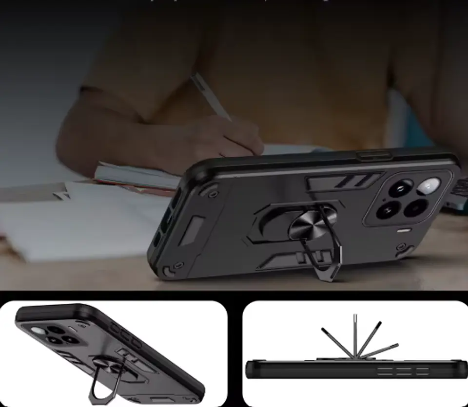 Carcasa Para Xiaomi 17T 5g Anti Golpes Anillo Negro 5