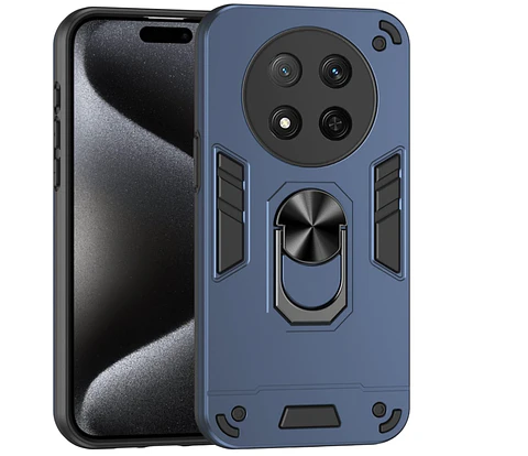 Carcasa Para Honor Magic8 Lite Anti Golpes Anillo Azul