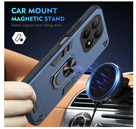 Carcasa Para Honor Magic8 Lite Anti Golpes Anillo Azul