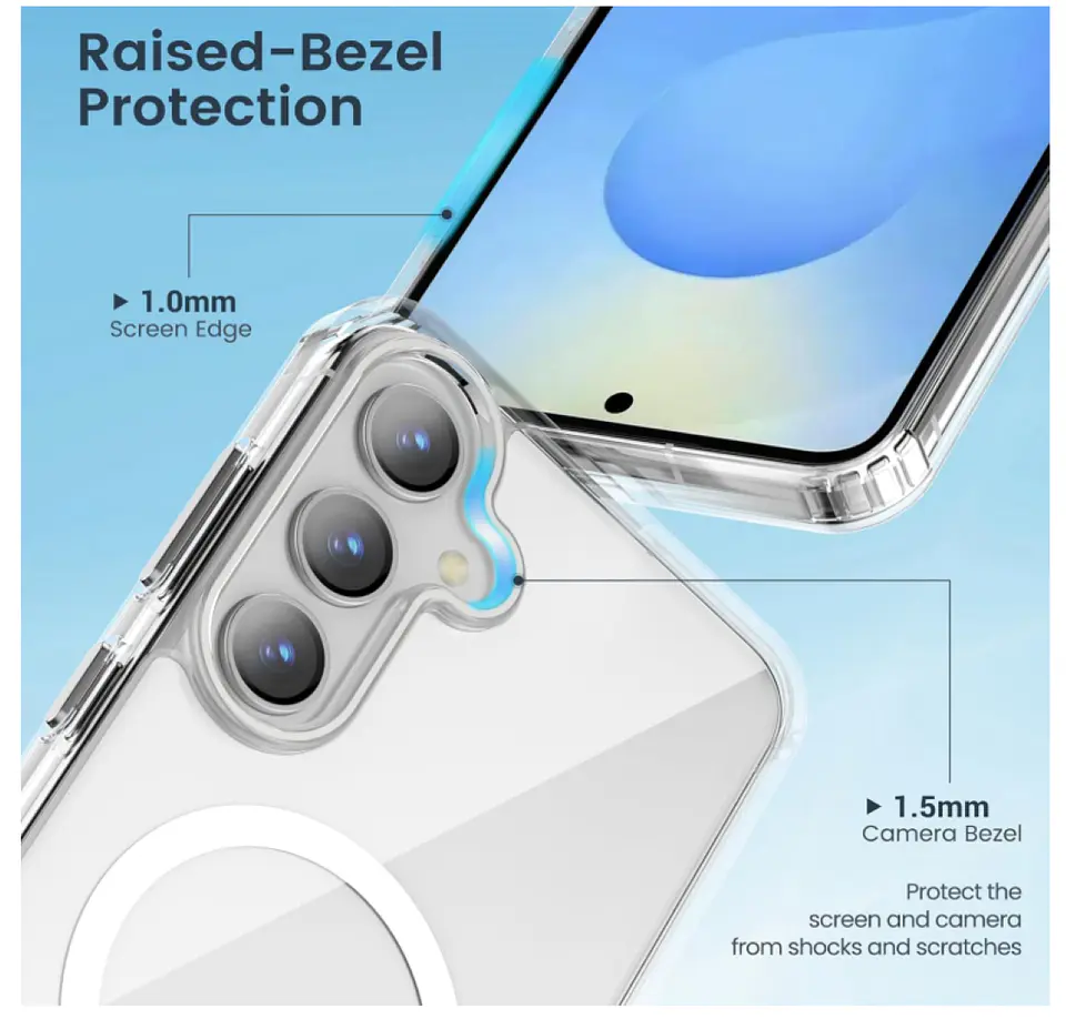 Carcasa Para Samsung S25 Fe Transparente MagSafe 6