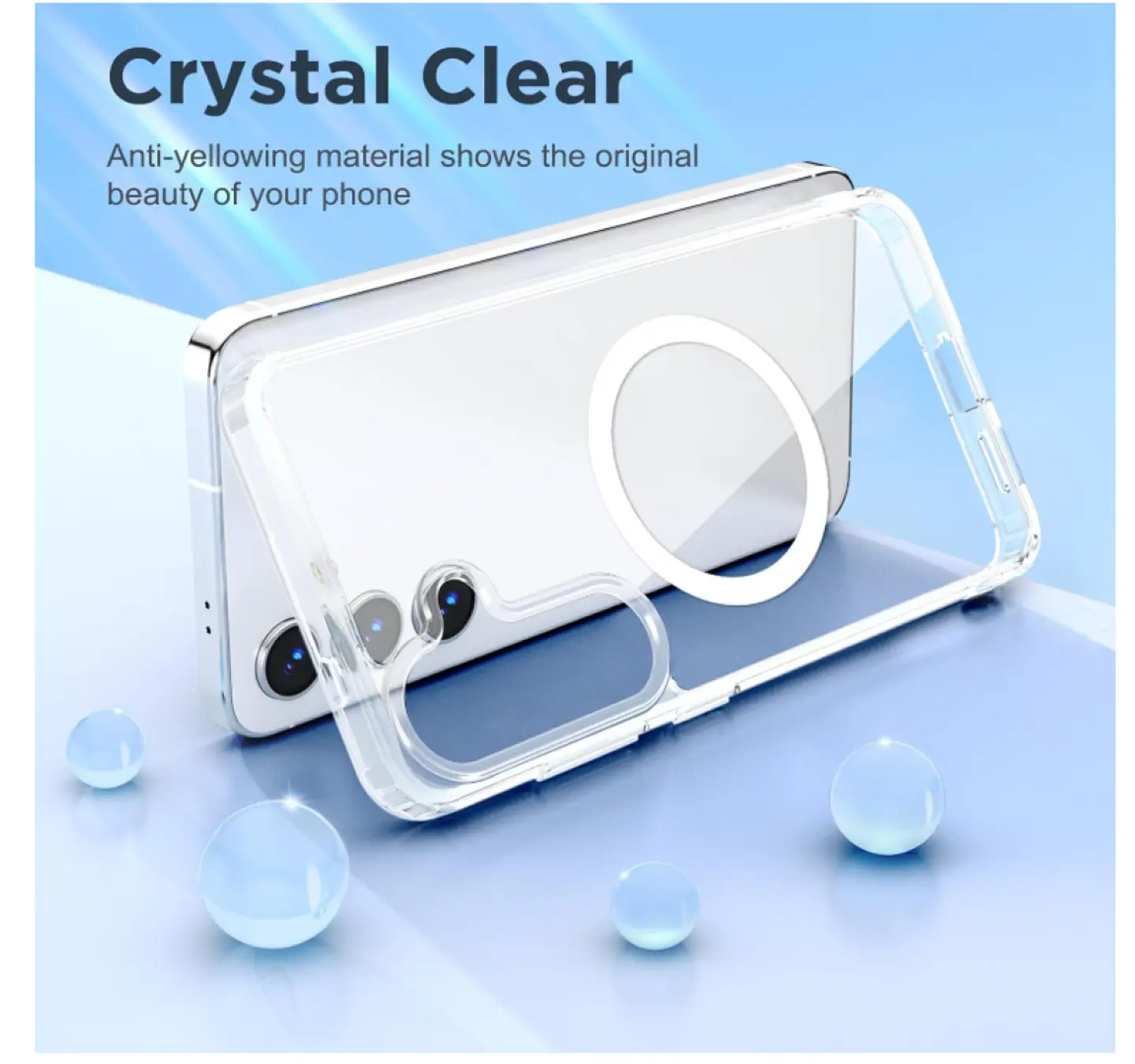 Carcasa Para Samsung S25 Fe Transparente MagSafe 3