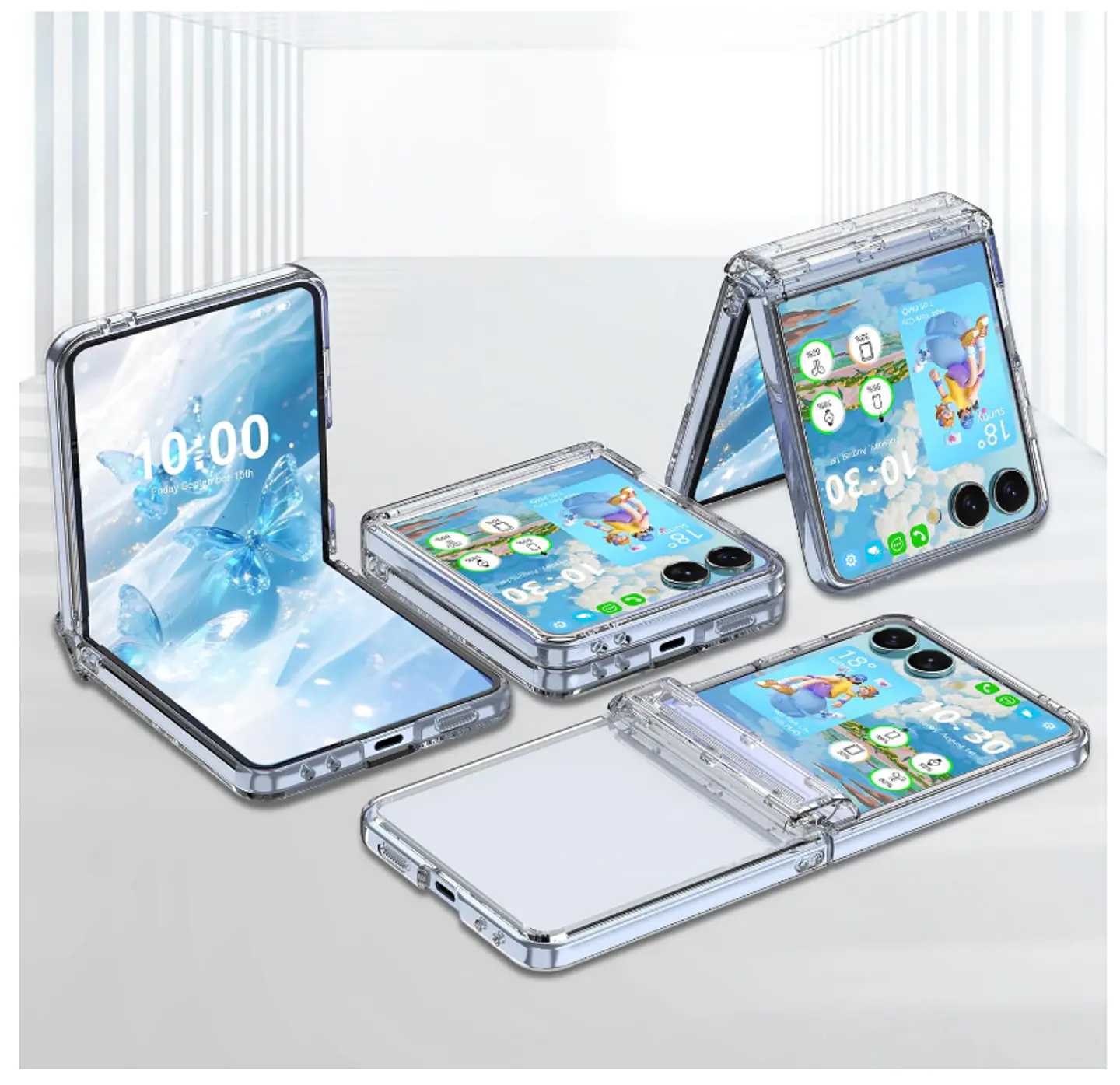 Carcasa Para Samsung Z Flip 8 Transparente Con Bisagra 6