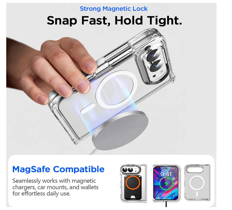 Carcasa Para iPhone 18 Fold Transparente MagSafe 4