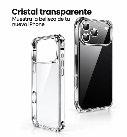 Carcasa Para iPhone 18 Pro Transparente Reforzada