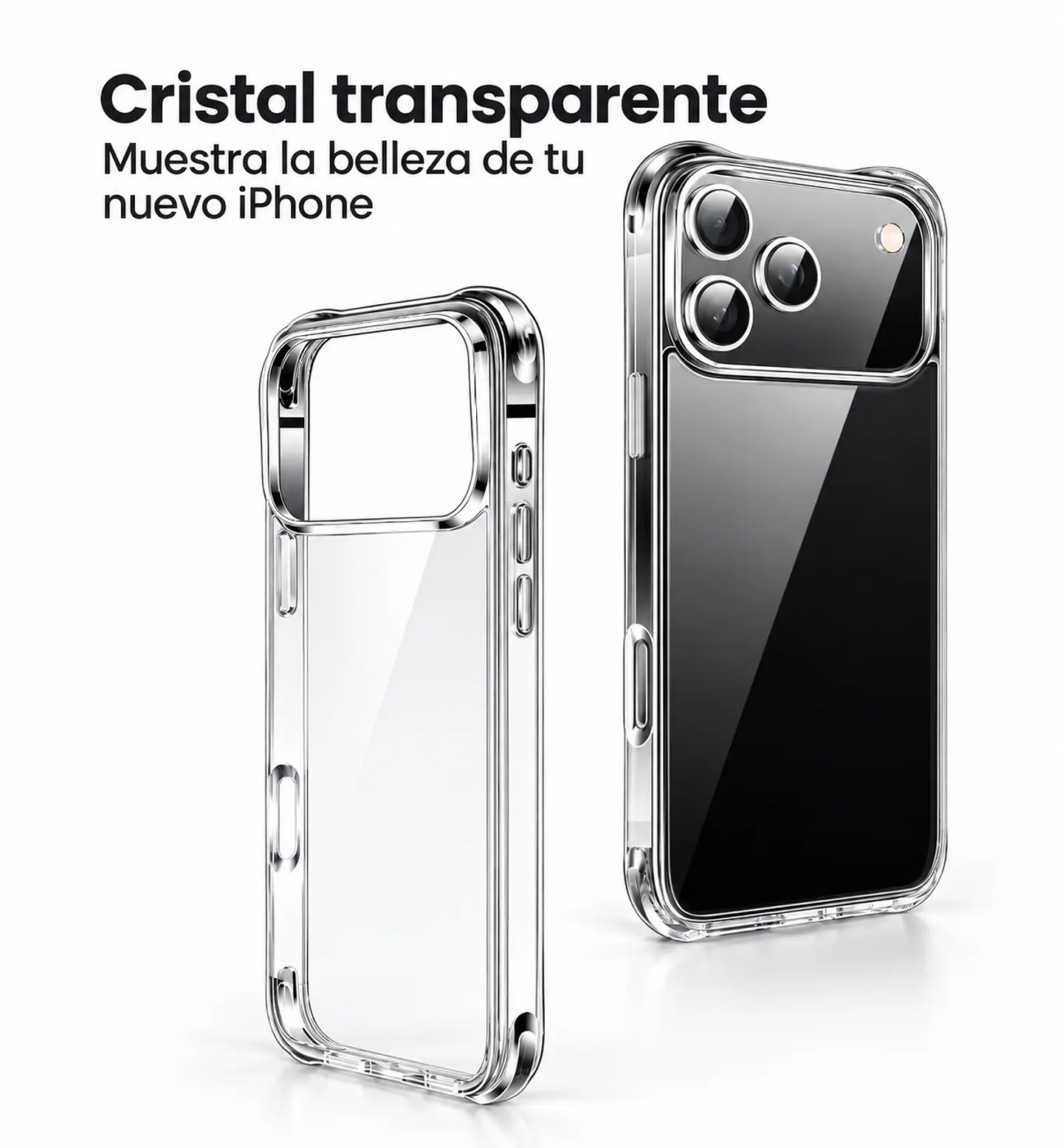 Carcasa Para iPhone 18 Pro Max Transparente Reforzada 2