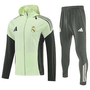 CONJUNTO REAL MADRID VD/GR SEMI IMPERMEABLE 