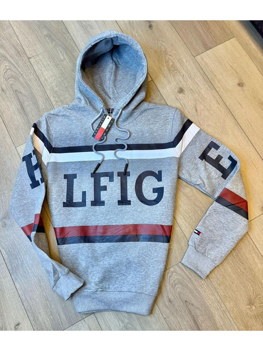 BUZO GRIS CON LINEAS TOMMY HILFIGER  1