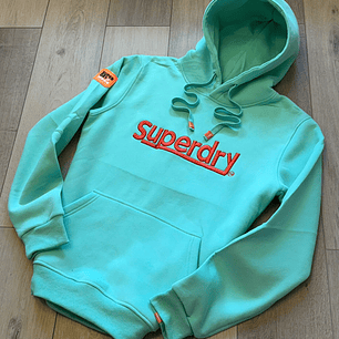 BUZO SUPERDRY CELESTE Y ROJO 