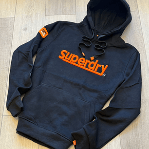BUZO SUPERDRY NEGRO Y NARANJA