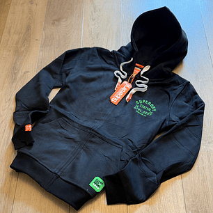 BUZO SUPERDRY NEGRO Y VERDE
