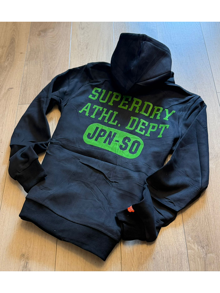 BUZO SUPERDRY NEGRO Y VERDE 2