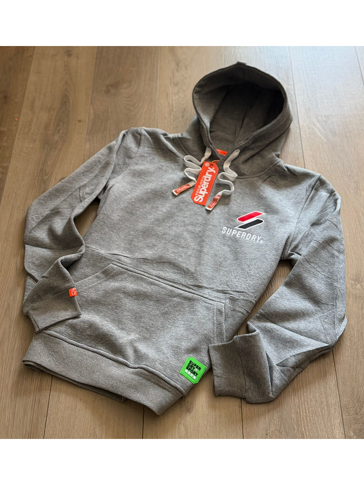 BUZO SUPERDRY GRIS CON LOGO  2