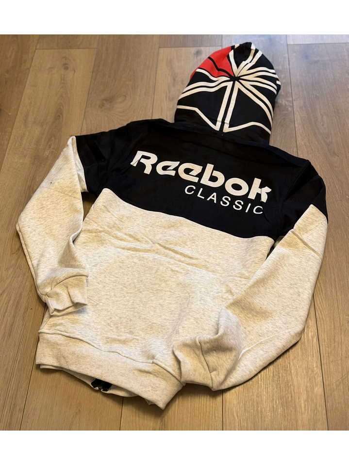 BUZO REEBOK NEGRO Y GRIS 2